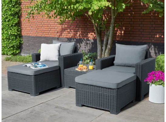 Комплект мебели Moorea table + chair + stool with cushion Комплект мебели Moorea table + chair + stool with cushion