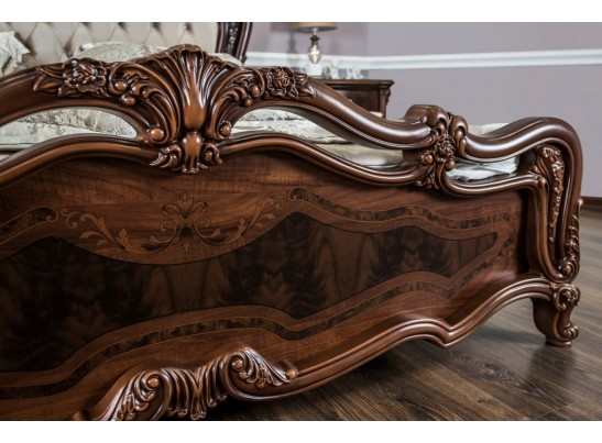 Кровать двуспальная Илона орех караваджо