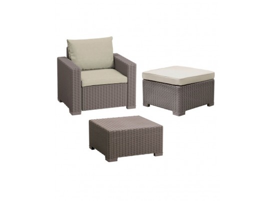 Комплект мебели Moorea table + chair + stool with cushion Комплект мебели Moorea table + chair + stool with cushion