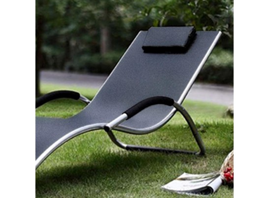 Шезлонг-лежак ГРАЦИЯ MC-3039GA Silver-Black в Ростове-на-Дону