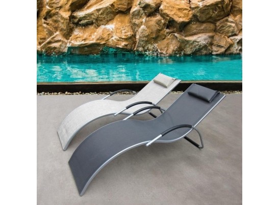 Шезлонг-лежак ГРАЦИЯ MC-3039GA Silver-Black в Ростове-на-Дону