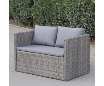 Плетеный диван-трансформер S330G-W78 Grey