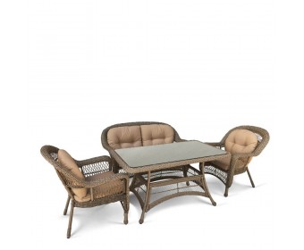 Комплект плетеной мебели T130Bg/LV520BB-Beige_Beige