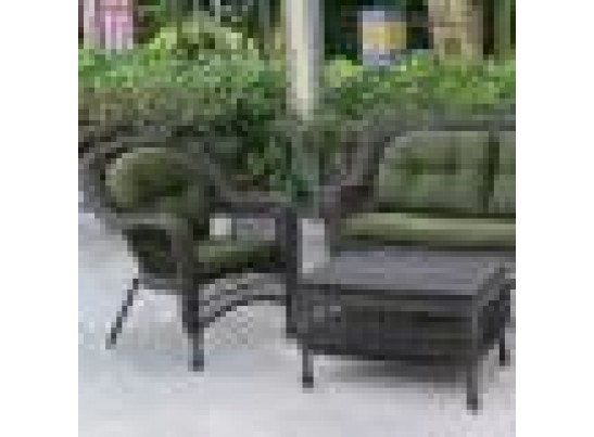 Плетеный комплект для отдыха LV-520BG Brown/Green Плетеный комплект для отдыха LV-520BG Brown/Green