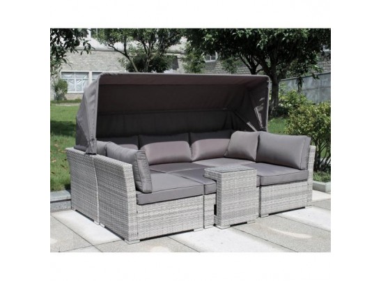 Диван-трансформер из искусственного ротанга AFM-320G Grey