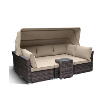 Диван-трансформер из искусственного ротанга AFM-320B Brown