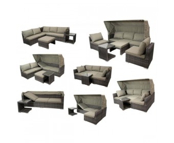 Диван-трансформер из искусственного ротанга AFM-320 Beige