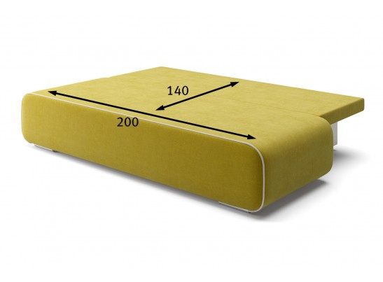 Диван прямой Уно, Горчичный