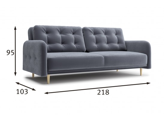 Диван-кровать Вейт тёмно-серый Диван-кровать Вейт тёмно-серый