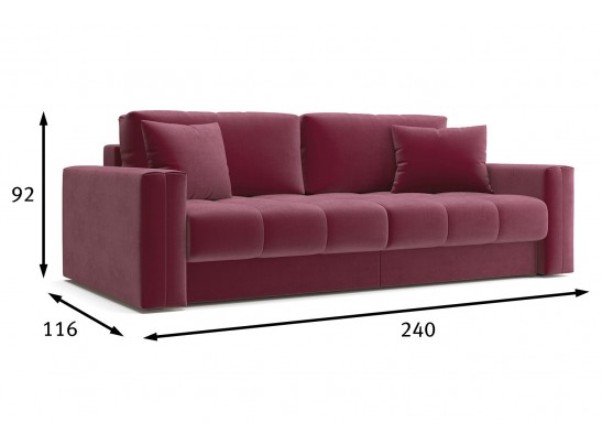 Диван-кровать Кастел Бордовый Диван-кровать Кастел Бордовый