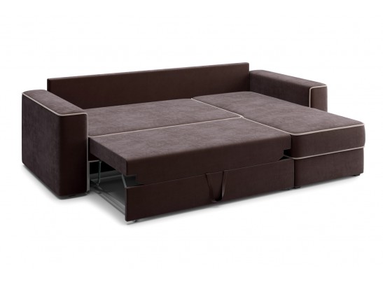 Угловой диван-кровать Астон, Коричневый