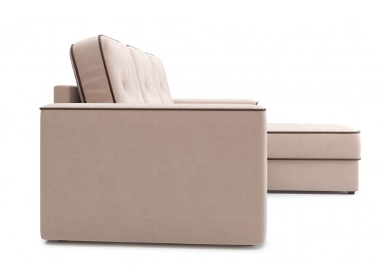 Угловой диван-кровать Астон, Бежевый-коричневый