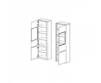 Шкаф с витриной Боско 1V1D