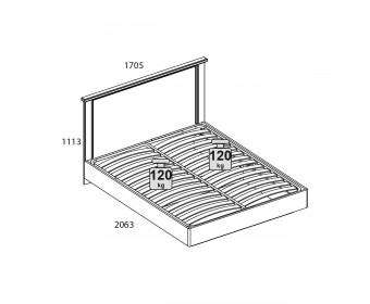 Кровать 160 с подъемником TOSCANA NEW
