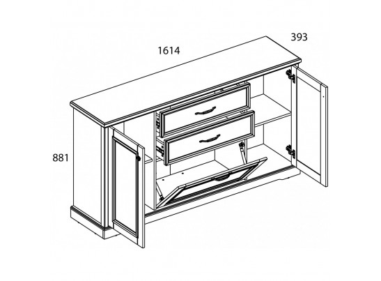 Тумба 3D2S-1 TOSCANA NEW