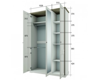 Шкаф 3DG Z TOSCANA NEW 
