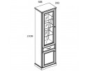 Шкаф с витриной 1V1D1S TOSCANA в Ростове-на-Дону
