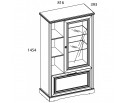 Шкаф с витриной 1V1D3N TOSCANA