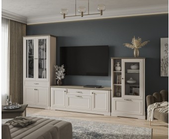 Шкаф с витриной 2V2D1S TOSCANA