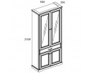 Шкаф с витриной 2V2D1S TOSCANA в Ростове-на-Дону