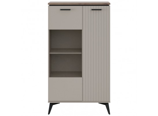 VINATI, Шкаф с витриной 1V1D P. Цвет ПЕРСИДСКИЙ ЖЕМЧУГ/ АМАРОК