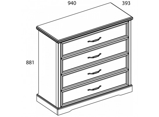 Спальный гарнитур TOSCANA NEW (кр.160, шк. 2дв, 2 тумбы, комод)