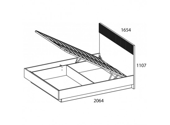 VINATI, Кровать 160 с подъемником. Цвет ПЕРСИДСКИЙ ЖЕМЧУГ/ АМАРОК
