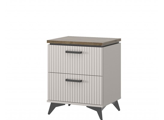 VINATI, Тумба прикроватная 2S. Цвет ПЕРСИДСКИЙ ЖЕМЧУГ/ АМАРОК