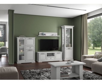 SEVILLA, Тумба RTV 2D1SN. Цвет БЕЛЫЙ