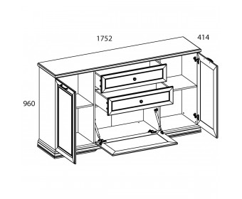 SEVILLA, Тумба 3D2S-1. Цвет БЕЛЫЙ