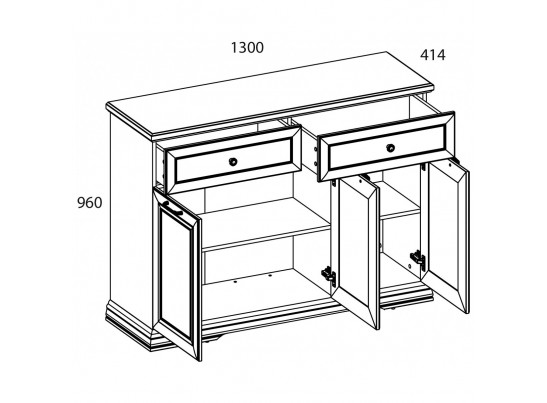 SEVILLA, Тумба 3D2S. Цвет БЕЛЫЙ