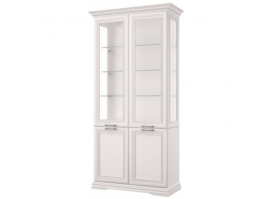 SEVILLA, Шкаф с витриной 2V2D. Цвет БЕЛЫЙ