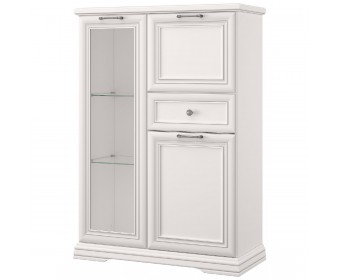 SEVILLA, Шкаф с витриной 1V2D1S. Цвет БЕЛЫЙ