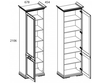 SEVILLA, Шкаф 2D. Цвет БЕЛЫЙ