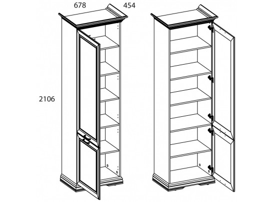 SEVILLA, Шкаф 2D. Цвет БЕЛЫЙ