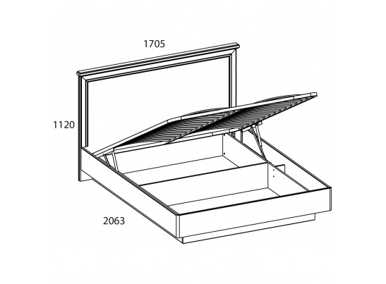SEVILLA, Кровать 160 с подъемником. Цвет БЕЛЫЙ