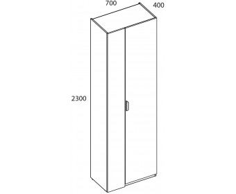 MODERN, Шкаф 1D/K70. Цвет ПЕРСИДСКИЙ ЖЕМЧУГ