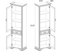 Шкаф 2D1S, MONAKO, цвет Сосна винтаж/дуб анкона