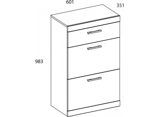 Тумба для обуви 2D1S, OSKAR , цвет дуб Санремо