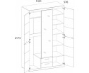 Шкаф 3D2S Z OSKAR , цвет дуб Санремо