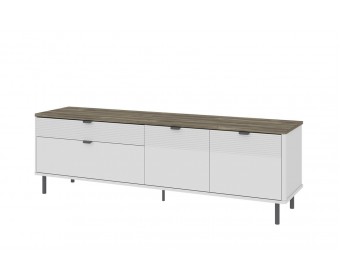 SIMPLE, Тумба RTV 2D2S. Цвет БЕЛЫЙ / МОНТЕ / ДЖЕЛАТО