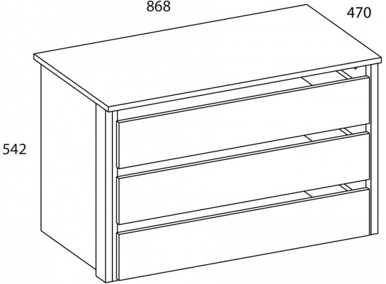 SIMPLE, Комплект ящиков 3S. Цвет БЕЛЫЙ