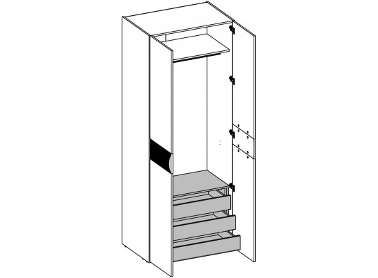 SIMPLE, Комплект ящиков 3S. Цвет БЕЛЫЙ