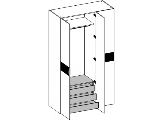 SIMPLE, Комплект ящиков 3S. Цвет БЕЛЫЙ