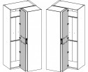 SIMPLE, Шкаф угловой 1DG. Цвет БЕЛЫЙ / МОНТЕ / ДЖЕЛАТО