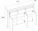 Тумба 3D3S, TAURUS, цвет белый\дуб вотан