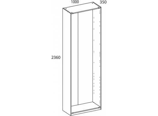 TETRA Корпус шкафа 100/236/35. Цвет ПЕРСИДСКИЙ ЖЕМЧУГ