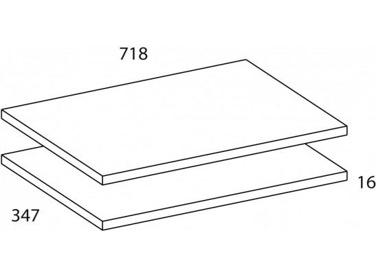 TETRA Комплект полок 75/35. Цвет ПЕРСИДСКИЙ ЖЕМЧУГ