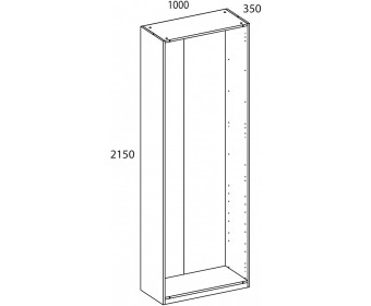 TETRA Корпус шкафа 100/215/35. Цвет ПЕРСИДСКИЙ ЖЕМЧУГ