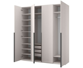 TETRA Шкаф 4D GLD. Цвет ПЕРСИДСКИЙ ЖЕМЧУГ